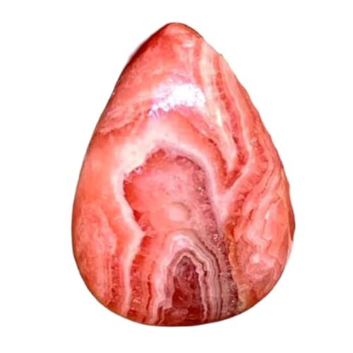 Gemme rhodochrosite naturelle taillée en poire 23x17mm pour haute joaillerie