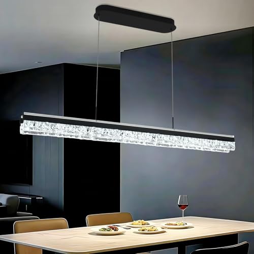 Suspension LED salle à manger design minimaliste noir haut de gamme