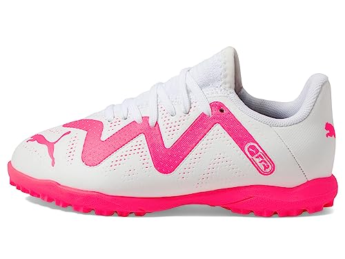 PUMA PUMA Future Play Turf Training (Little Kid/Big Kid) Puma White/Fire Orchid 1 Little Kid M