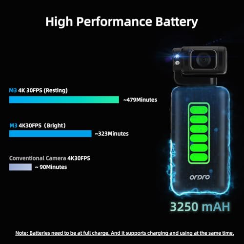 Generic M3 Pocket Camcorder, Vlogging Camera with 5K/30fps Video, 3.5'' Rotatable Touchscreen, Night Vision, Time-lapse - Image 4