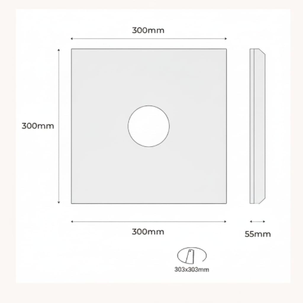 BARCELONA LED Downlight in gesso da incasso GU10 Ø130mm bianco senza cornice trimless 30x30cm plafone cartongesso design moderno classico lusso architetturale verniciabile