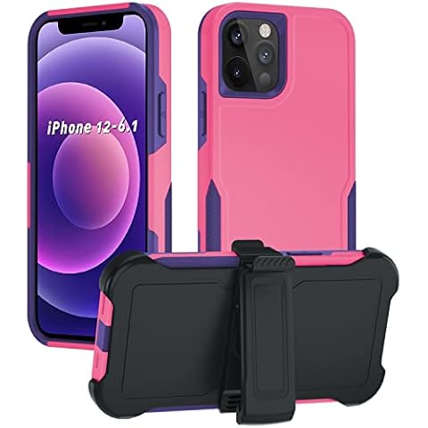 FOGEEK for iPhone 12 Case 6.1 inch with Belt Clip Holster Kickstand [Shockproof] [Dropproof] [Military Grade],Heavy Duty Protective Case Cover for Apple iPhone 12 Pro Case with Stand Cover