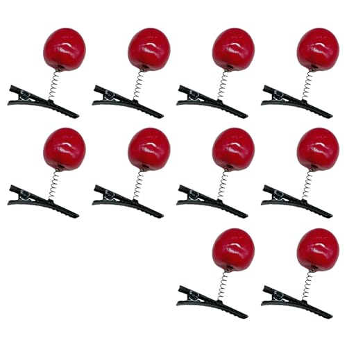 Juego de 10 pinzas para el pelo de cerezas portátiles decoradas con cerezas para estilos de cabello únicos