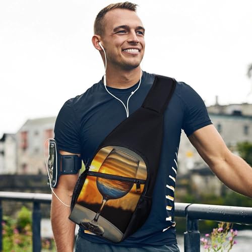 Bolso bandolera Sunset Wine para viaje y deporte miniatura 3
