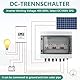 Überspannungsschutz PV, DC 40A/1000V Trennschalter, Blitzschutz Leitungsschutzschalter(3 in 3 out), Solar PV Anschlusskasten IP65 Wasserdicht