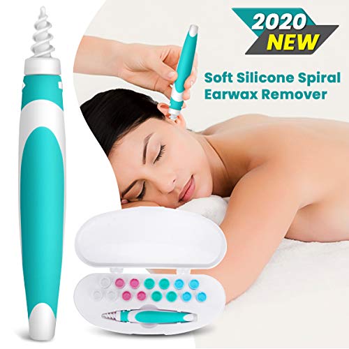 image for Earwax Remover-CAMTOA Ear Wax Cleaner,Soft Silicone Spiral Earwax Remo