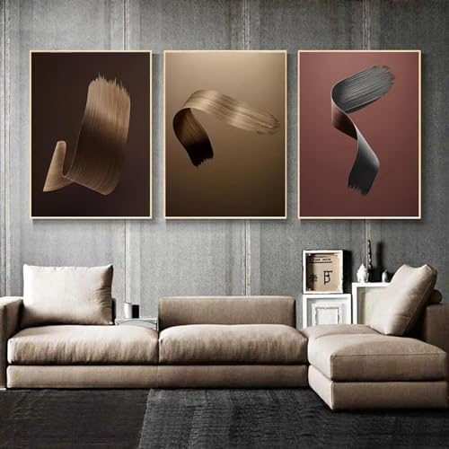 Peintures d'art abstraites KEBIA décoration de maison triptyque toile murale 40x60cm