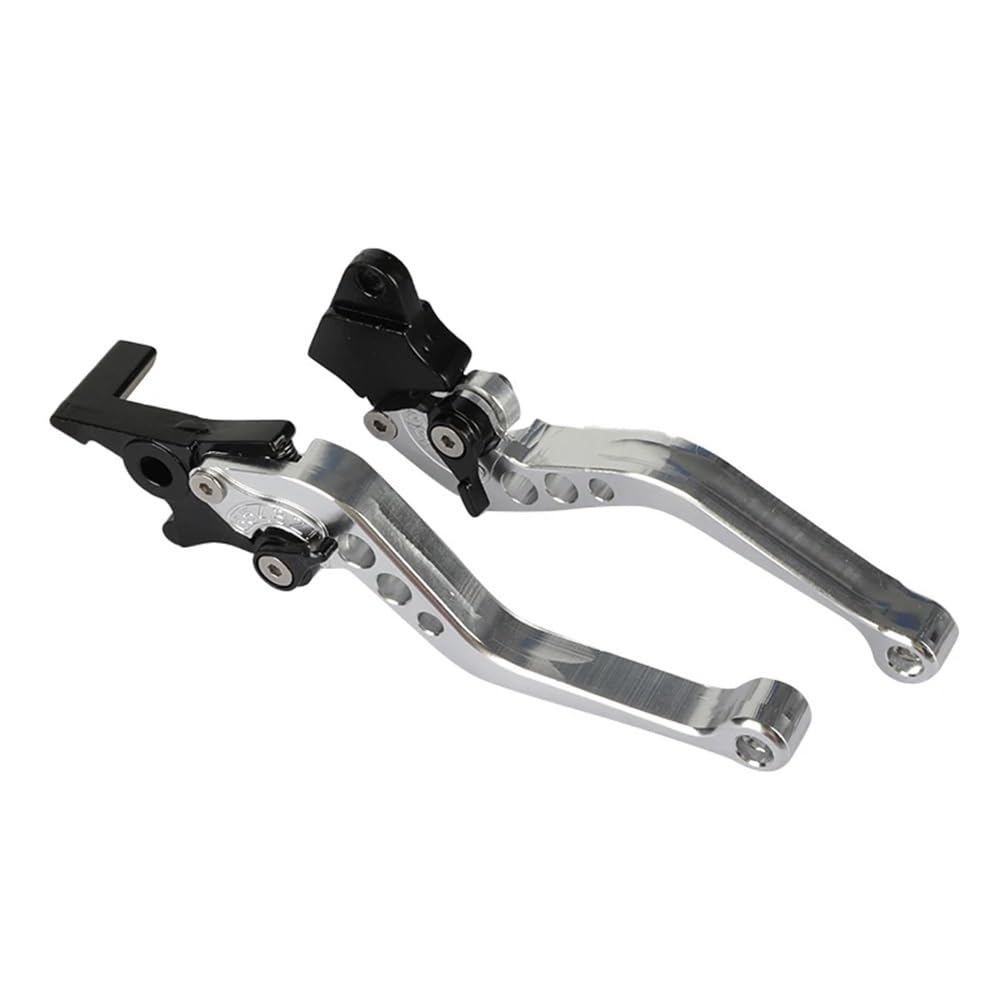 CNLJPHFHO Short CNC Adjustable Brake Clutch Levers Fit for Yamaha FZ6 FZ1 FZ6R XJ6(Silver)