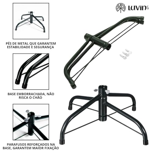 Árvore de Natal Verde Tradicional 1200 Galhos 2.10m Premium Cheia Luxo Grande Pinheiro LuvinCo