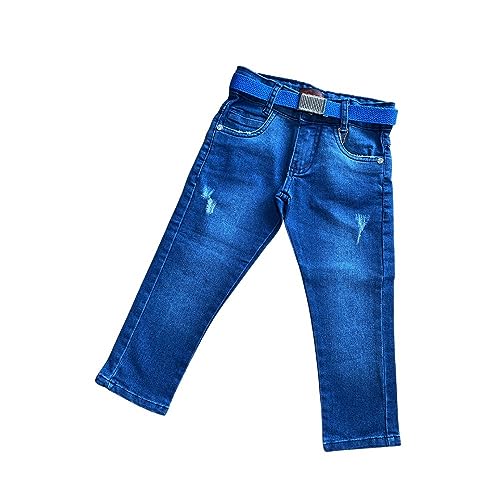 Calça Jeans Masculina Infantil Meninos Com Regulador (2, Jeans)