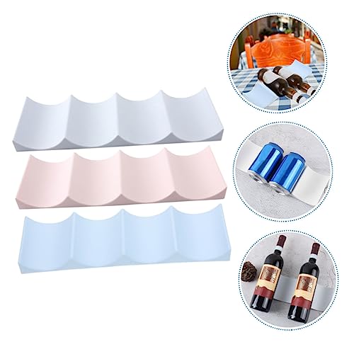 Soporte para botellas de vino de 3 piezas para refrigerador miniatura 7