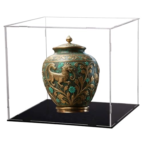 Image of Evron Display Case for Collectibles Assemble Clear Acrylic Box Alternative Glass Case for Display Action Figures Home Storage Organizing Toys (16x13x14in 40x33x35 cm).