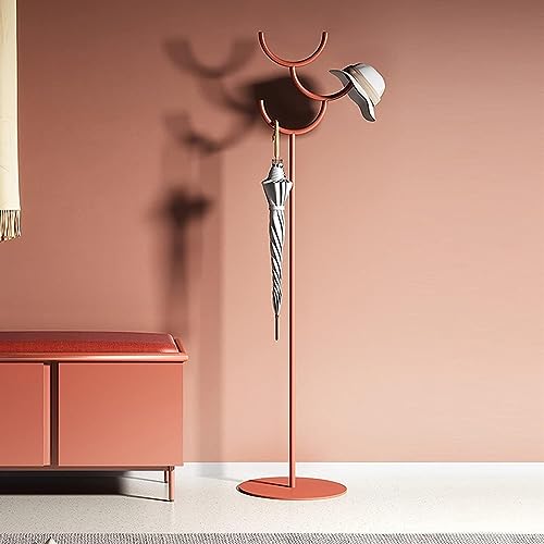 Porte-vêtements autoportant en métal robuste et stable Rosso