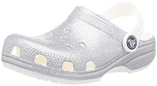 Crocs Unisex-Child Classic Glitter Clog (Little Big Kid), Multi Glitter, 2 Little Kid