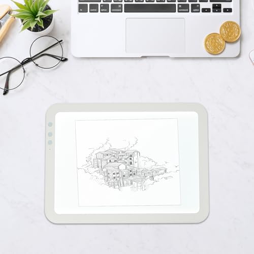 A4 Rechargeable LED Bright Light Pad, Portable Wireless Light Board Brightness Adjustable Light Pad for Tracing, Diamond Painting, Sketching & Drawing