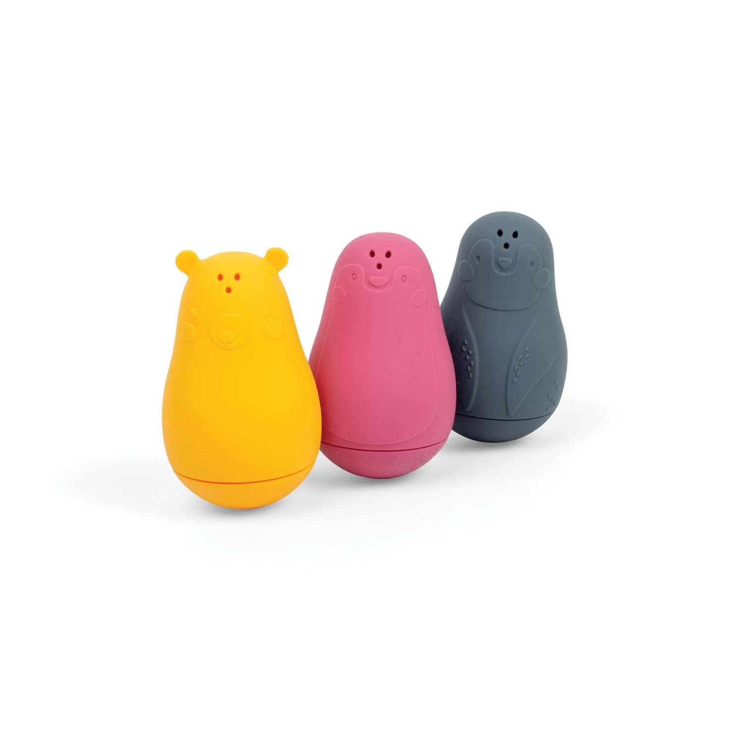Bigjigs Toys - Bath Buddies - 3-częściowa zabawka do kąpieli dla małych dzieci, zabawka do kąpieli, zabawka wodna, 12 miesięcy, zrównoważona produkcja