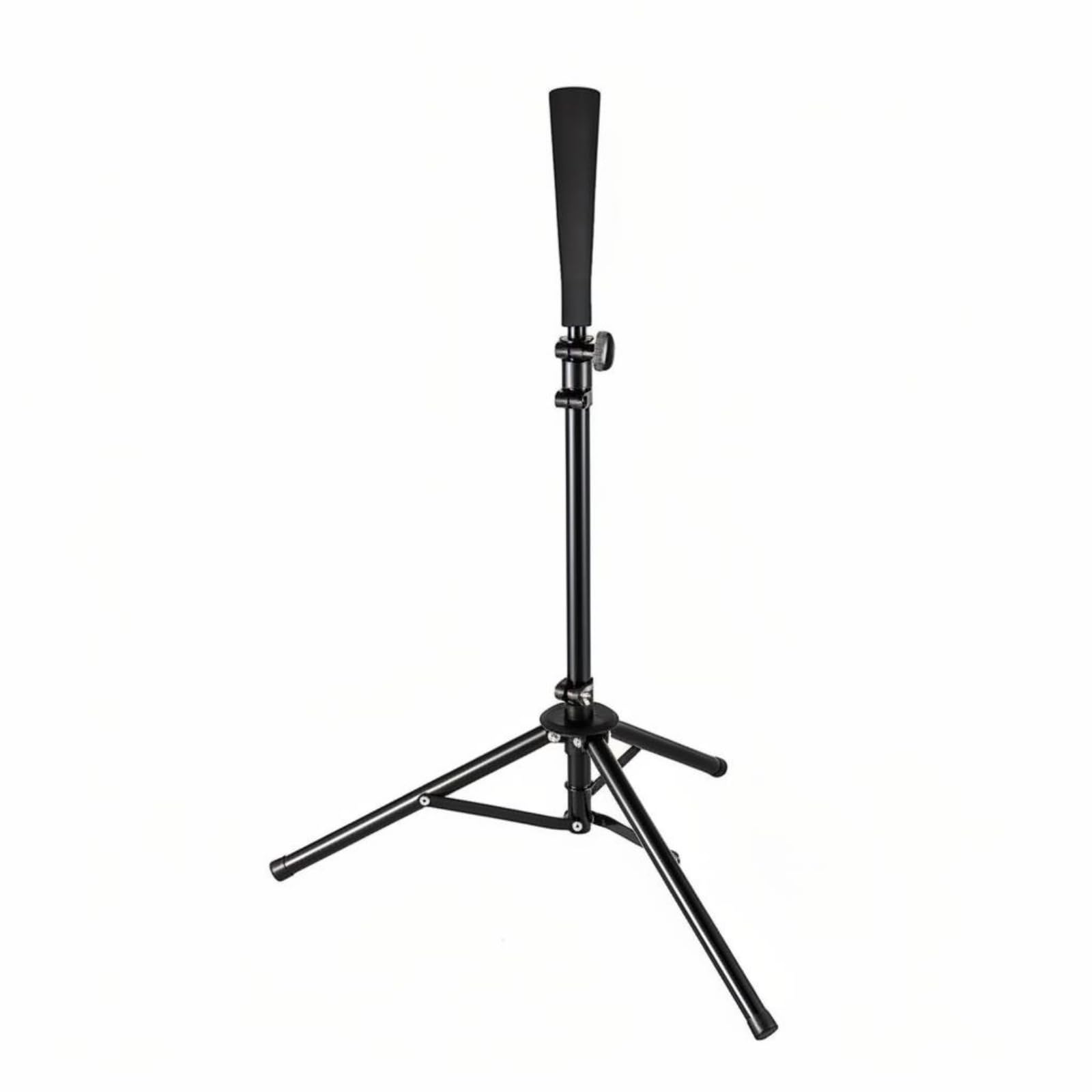 Gralara Baseball Schlagtrainer Baseballtee Schlagständer Trainingshilfe Schlagaufsatz Tragbar Einstellbar mit Belastbarer, Schwarz, Basisversion 70-116cm Ohne Aufbewahrungstasche