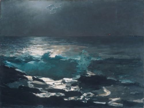 Impression d'affiches Winslow Homer Lampe Moonlight, Cadeau Idéal Passionnés d'Art