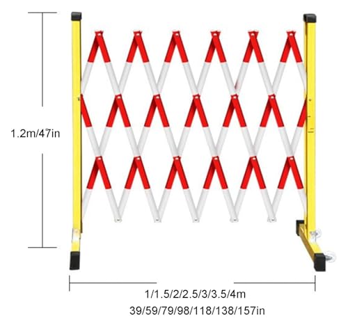 Barrière de circulation rétractable portable et clôture d'allée haute de construction - 7