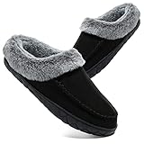 [Newdenber] NDB ルームシューズ スリッパ ボア付き 冬用 あったか ファー付き クロッグシューズ サボシューズ サンダル 室内/室外履き (ブラックB, measurement_26_point_0_centimeters)