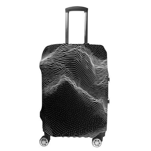 Suitcase Covers for Luggage Washable Luggage Cover White Line Pattern Luggages Wheel Covers Elastic Travel Carry On Suitcase Cover Travel Luggages Protector Sleeve Fit 29-32 Inch XL