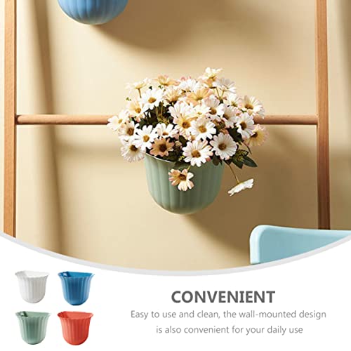 Set 4 canecas de basura montadas en pared diseño flor miniatura 6