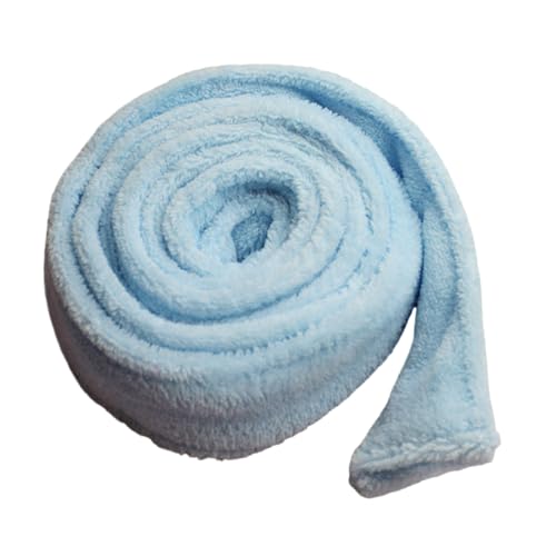 Limtula Albornoz de felpa ajustable y cálido y cómodo para varias edades, cinturón de albornoz ajustable a juego de 170/210 cm, azul, 210cm