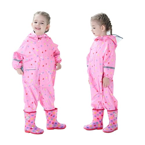 Children's Raincoat Fashion Cute Three Raincoat with Visor Reflective Baby Poncho Girls Raincoat4