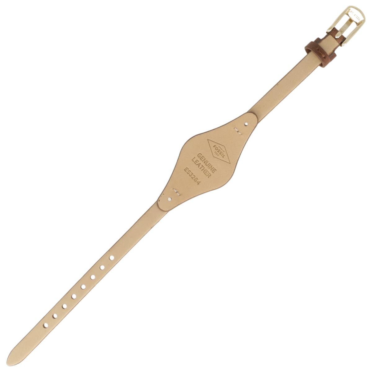 Fossil Uhrenarmband 8mm Leder Braun Gold - ES-3264 | LB-ES3264