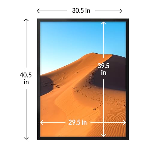 LaVie Home 30x40 Picture Frame for Wall Display, 30x40 Black Picture Frame with HD Plexiglass, 30 x 40 Diamond Painting Frame 1 Pack, Display Frame for Vertical or Horizontal, Classic Collection