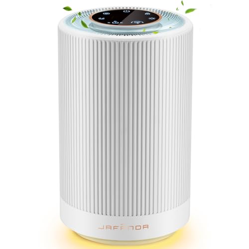 Jafanda Air Purifiers for Home,True HEPA 450 ft2 23dB Brushless DC Motor Effectively Remove Dust and Odor to Prevent Asthma and Seasonal Air Diseases,Night Light(Available for California)