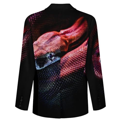 Red Snake Classic Suits Blazer for Men Business Tuxedo Jacket Sport Coat Two Buttons4