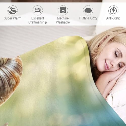 Couverture plaid escargots flannel douce pour en finir avec les frissons