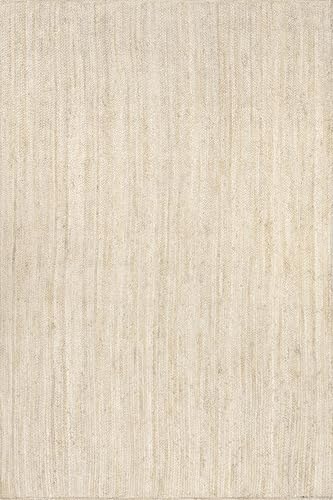 Image of nuLOOM Rigo Off White Solid Flatweave Area Rug, 4' x 6'