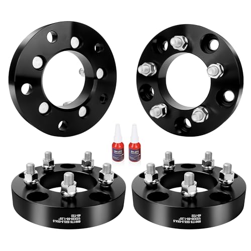 EZISOE 5x5.5 to 5x4.5 Wheel Adapters 1.25 Inch 5x139.7 to 5x114.3 Wheel Adapters 87.2mm hub core with 1/2-20 Studs