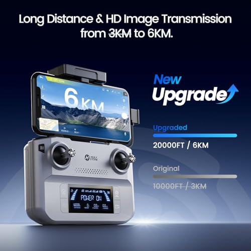 Holy Stone HS360E GPS Drone with 4K EIS Camera, 6KM Image Transmission, 1200W Sensor, 30 Mins Flight Time, Foldable RC Quadcopter with Follow Me, Auto Return, 249g Lightweight Camera Drone for Adults - Image 4