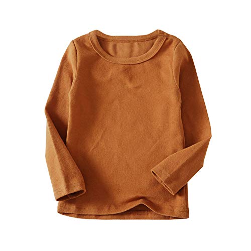 Jwwn B07JV7QQKZ Toddler Boys Girls Thermal Underwear Long Sleeve T-Shirt Leggings 2Pcs Kids Winter Base Layer Set thumb #2