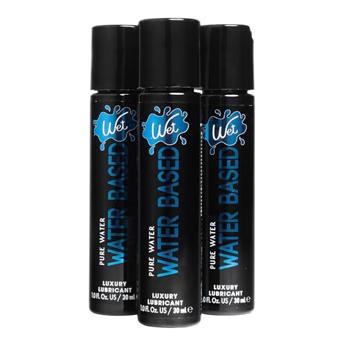 Image of Wet Water-Based Lubricant | Long-Lasting, Original Premium Formula | Vegan, pH-Balanced, Hypoallergenic, Paraben-Free, Non-staining | Lube for Men, Women & Couples, 1 Fl Oz (Pack of 3)