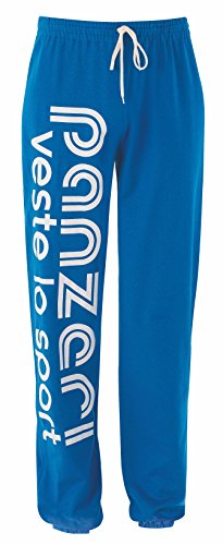 Elastico alle caviglie. panzeri - Uni (H) - Pantaloni 100% Cotone (V - L, Royal - White)