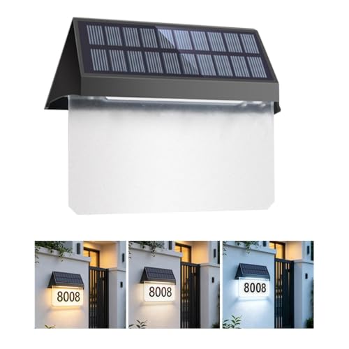 Lámpara solar de señalización LED para pared exterior de patio y terraza con encendido automático