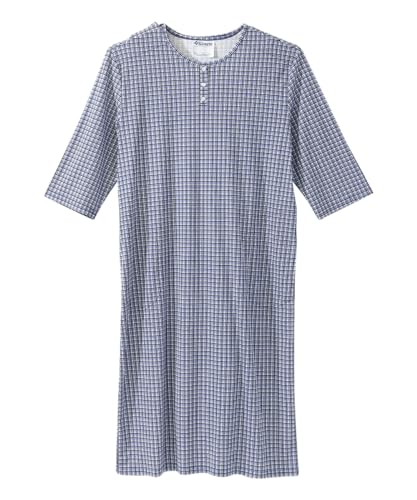 Silvert's Adaptive Clothing & Footwear Men's Open Back Henley Nightgown - Main Image