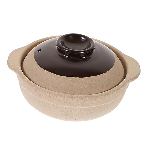 GRIRIW Cacerola de Barro Multi Funcional para Cocina Olla para Guisos Resistente Altas y de Limpiar para Preparar Bibimbap y