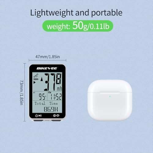 image for Bikevee GPS Speedometer & Odometer - Wireless Bike Computer, Auto Star
