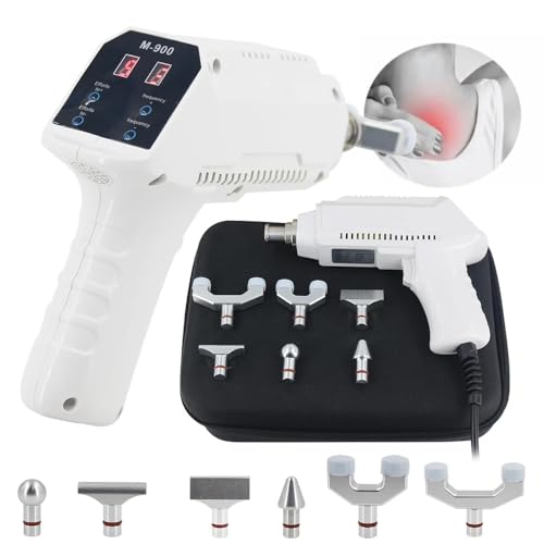 Herramientas De Ajuste QuiropráCtico Eléctrico 900N,Herramienta De CorreccióN De Ajuste QuiropráCtico Activador De Columna De 9 Niveles Con 7 Cabezales,3 Tipos De Frecuencia De Impacto