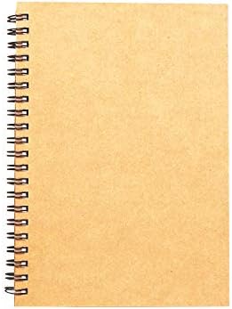 Spiral Sketch Book Large Notebook（Built-in Drawing Board） Kraft Cover Blank Sketch Pad Wirebound Sketching for Drawing Painting 8.5x11-Inch (1 Pack) 200 Pages, 100 Sheets
