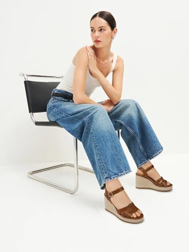Image of TEMOFON Wedge Sandals for Women Dressy: Platform Wedge Espadrilles Sandals - Comfortable Summer Casual Open Toe Strappy Shoes Size 5-11