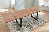 ausziehtischbeschläge für kulissentische Inklusive Ansteckplatten – Der massive Holztisch lässt sich mittels der zwei im Lieferumfang enthaltenen Ansteckplatten von je 40x90 cm auf bis zu 300x90 cm erweitern. Die Platten lassen sich einfach befestigen und wieder entfernen.