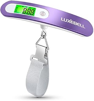 Digital Luggage Scale Vacation Travel Essentials Accessories Gifts for Traveler Portable Suitcase Handheld Weight Scale 110 lbs Hanging Baggage Travel Must Haves