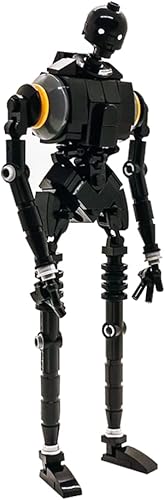 Miniatura 3 de K2soo Security Robots Battle Damaged - Juego de construcción de personajes de Space Wars Story, serie negra, bloques de construcción de robots