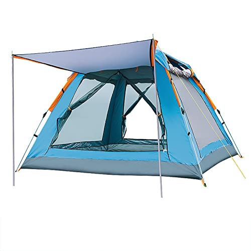 Campingzelt mit abnehmbarem Regenschutz, wasserdicht, einfach zu bauen, tragbares Familienzelt mit feuchtigkeitsbeständigem Pad für Rucksackreisen, Wandern, Outdoor – Blau (aktualisiert) Campingzelt mit abnehmbarem Regenschutz, wasserdicht, einfach zu bauen, tragbares Familienzelt mit feuchtigkeitsbeständigem Pad für Rucksackreisen, Wandern, Outdoor – Blau (aktualisiert)